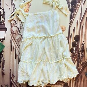 Miami Yellow and White Striped Dress
